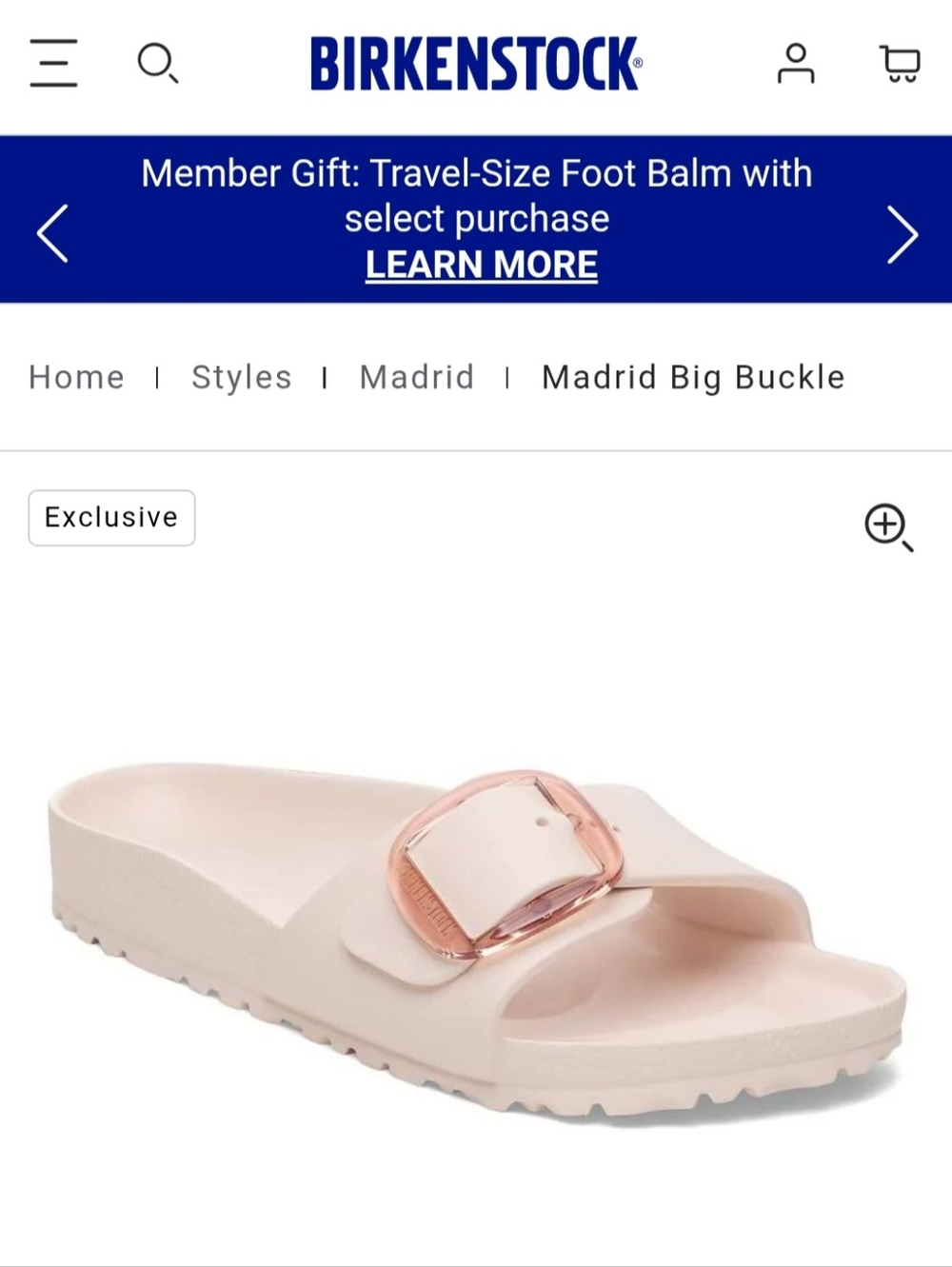 Birkenstock Madrid Big Buckle Light Rose Slide Sandals NWOT Sz 41 - Picture 6 of 10